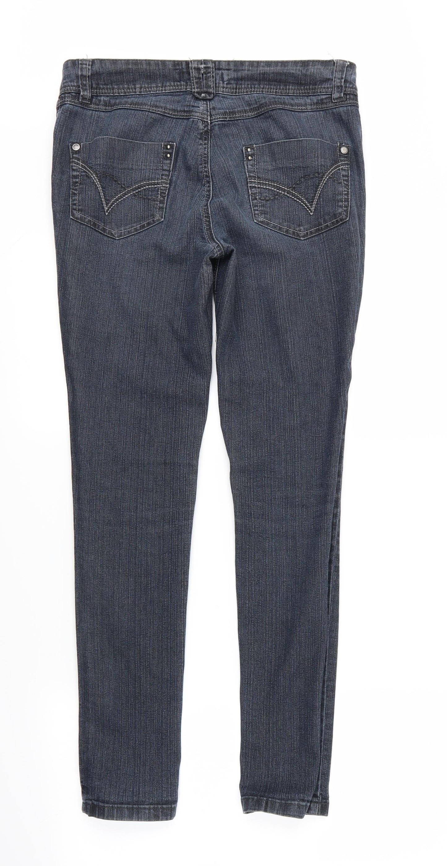 Womens UK Size 8 Denim Regular Fit Skinny Blue Jeans