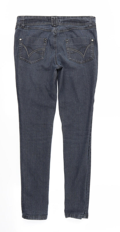 Womens UK Size 8 Denim Regular Fit Skinny Blue Jeans