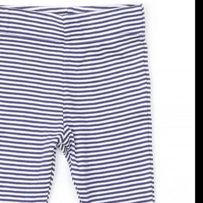 F&F Boys Blue Striped   Leggings Size 3-6 Months