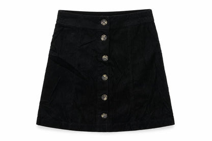 Womens UK Size 4 Divided A-Line Corduroy Skirt