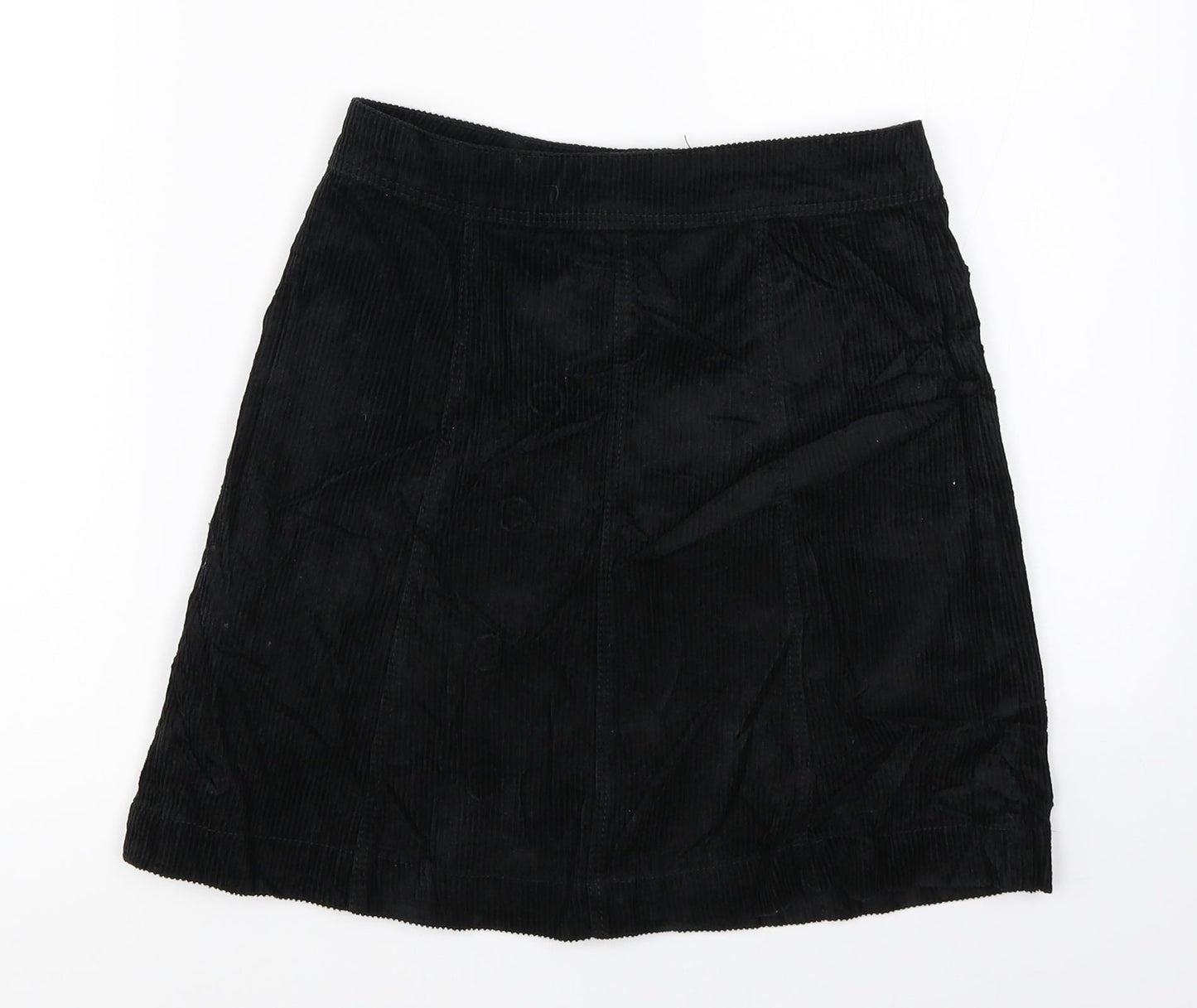Divided Womens Black  Corduroy A-Line Skirt Size 4