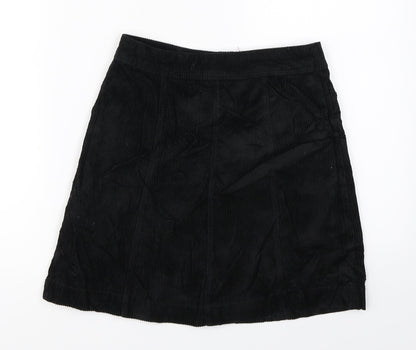 Divided Womens Black  Corduroy A-Line Skirt Size 4