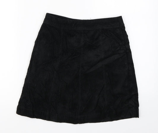 Divided Womens Black  Corduroy A-Line Skirt Size 4
