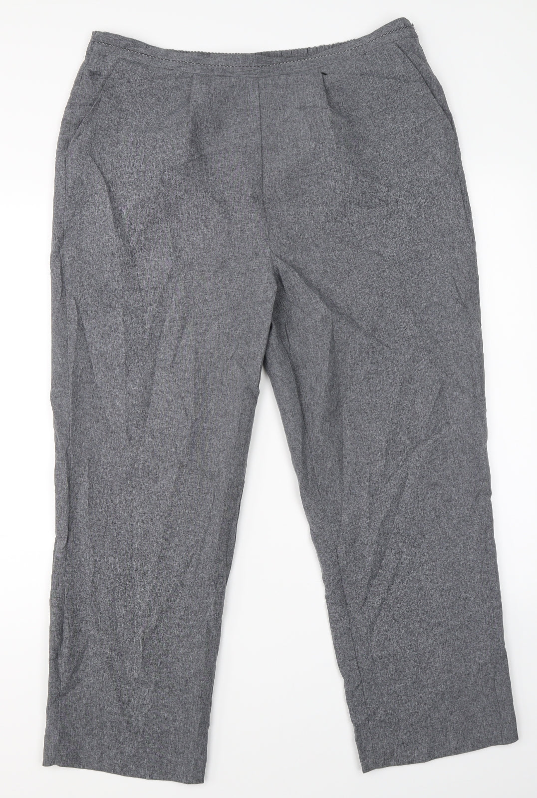 BM Collection Womens Grey   Dress Pants Trousers Size 12 L24 in