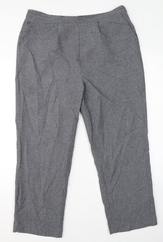 BM Collection Womens Grey   Dress Pants Trousers Size 12 L24 in