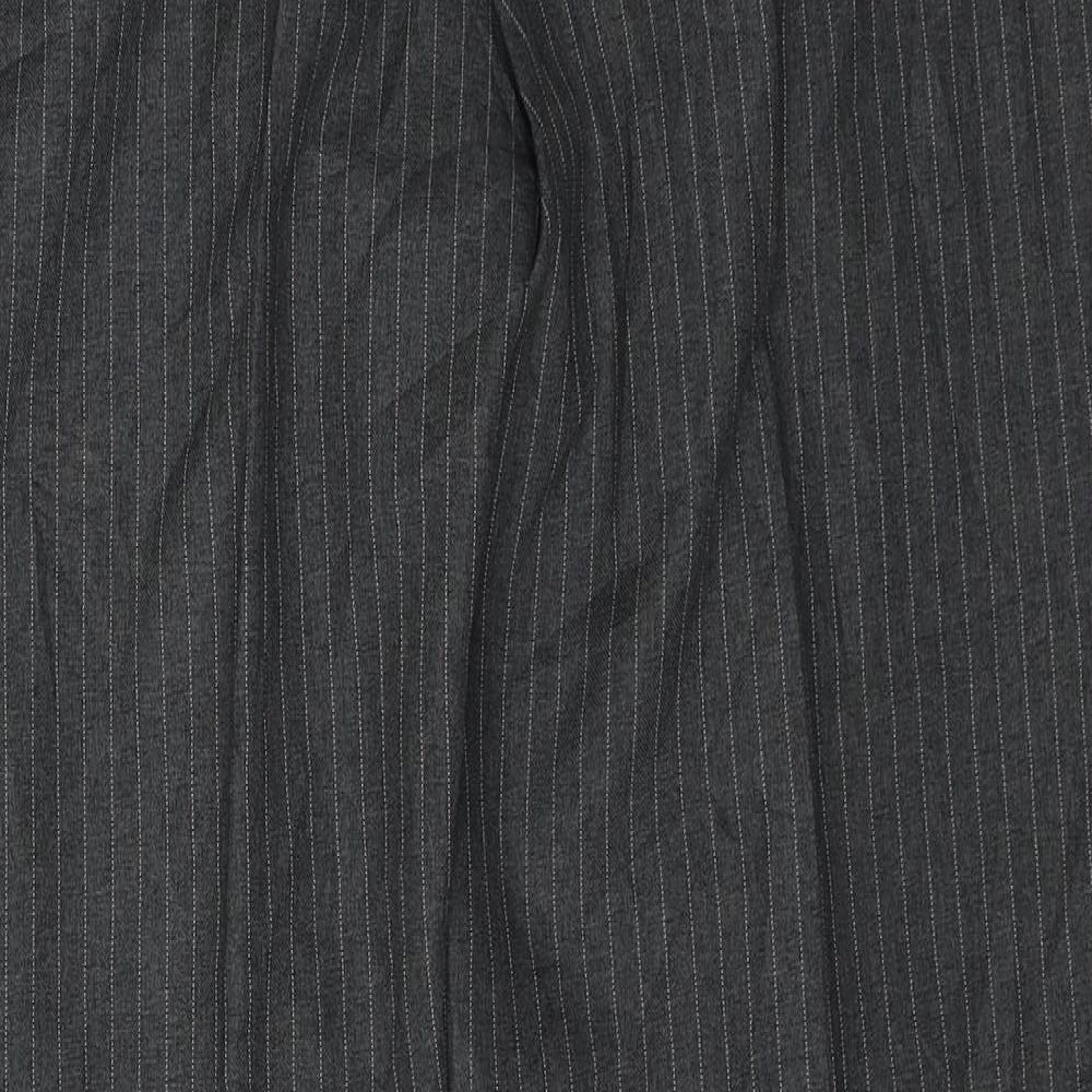 Womens UK Size 14 Preworn Regular Fit Dress Pants Grey Trousers