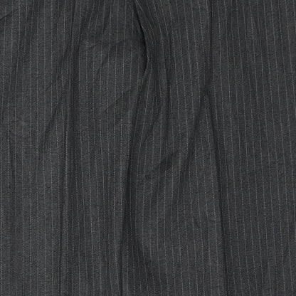 Womens UK Size 14 Preworn Regular Fit Dress Pants Grey Trousers
