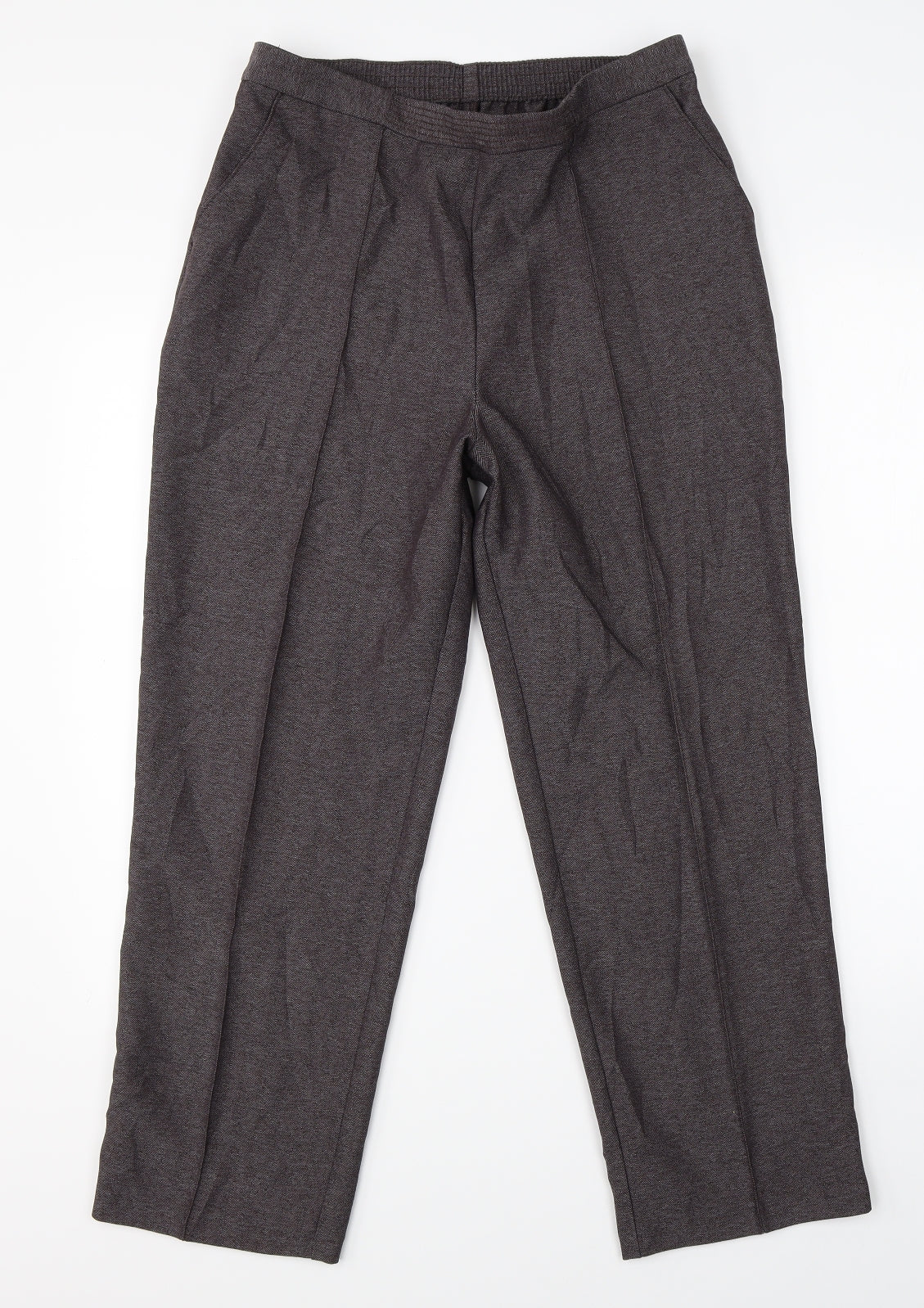 Womens UK Size 12 Marks & Spencer Regular Fit Dress Pants Brown Trousers