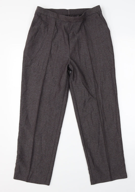 Womens UK Size 12 Marks & Spencer Regular Fit Dress Pants Brown Trousers