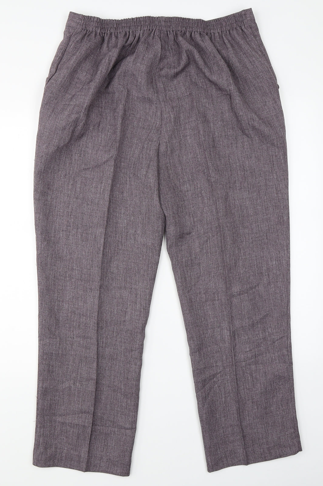 Womens UK Size 18 Damart Regular Fit Dress Pants Purple Trousers