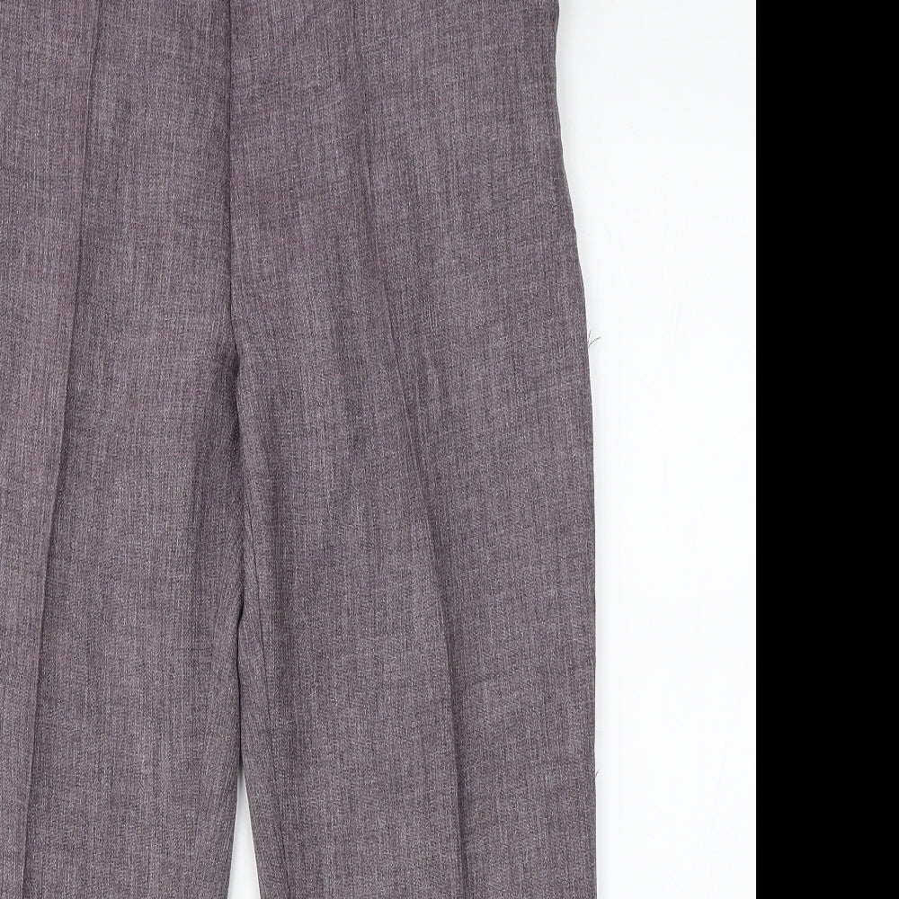 Womens UK Size 18 Damart Regular Fit Dress Pants Purple Trousers
