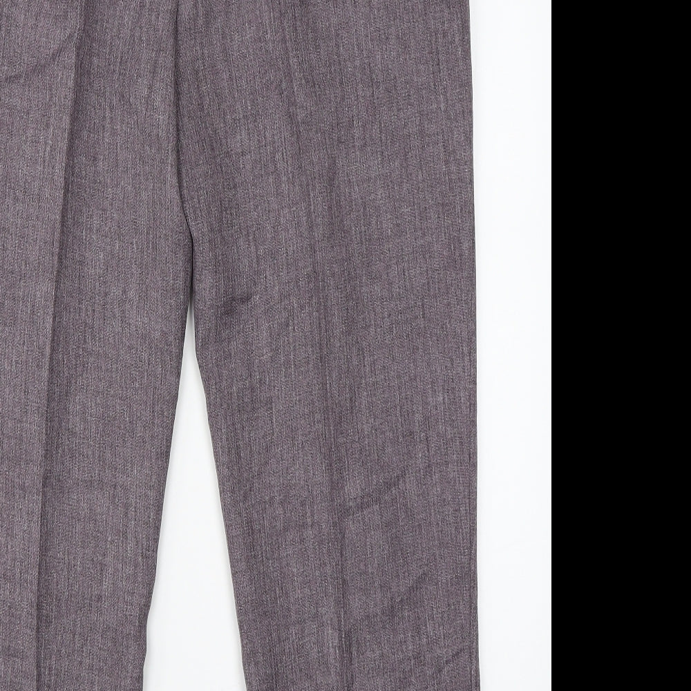 Womens UK Size 18 Damart Regular Fit Dress Pants Purple Trousers