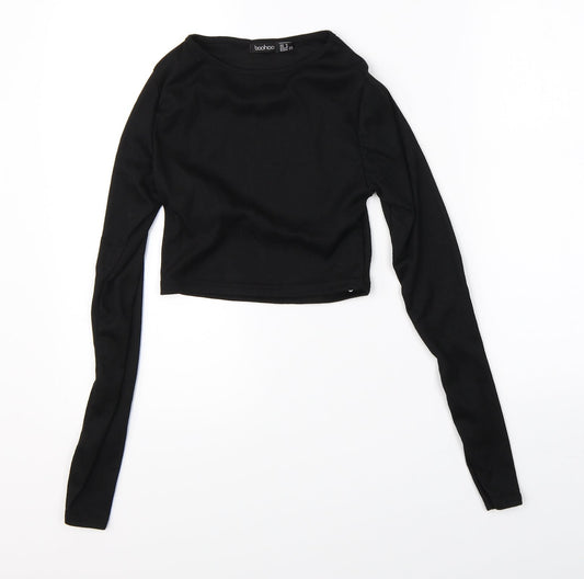Boohoo Womens Black   Shrug Jumper Size 8