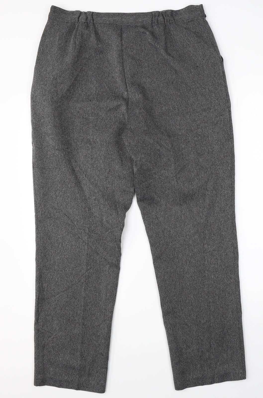 Womens UK Size 14 Marks & Spencer Regular Fit Dress Pants Grey Trousers