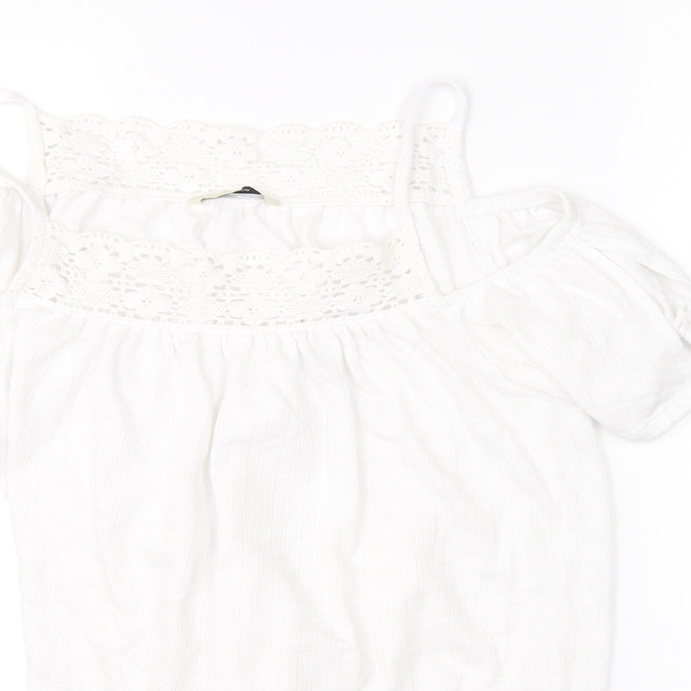 George Womens White   Basic Blouse Size 12