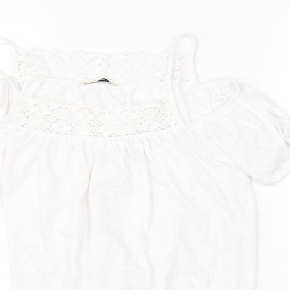 George Womens White   Basic Blouse Size 12