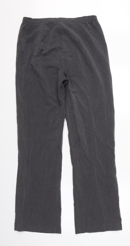 Just Elegance Womens Grey   Dress Pants Trousers Size 14 L30 in