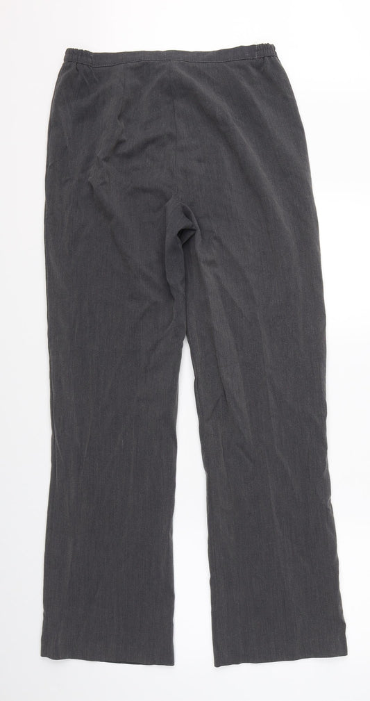 Just Elegance Womens Grey   Dress Pants Trousers Size 14 L30 in