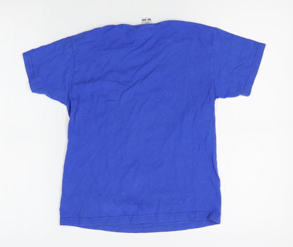 Fruit of the Loom Boys Blue   Basic T-Shirt Size 7-8 Years  - skeleton