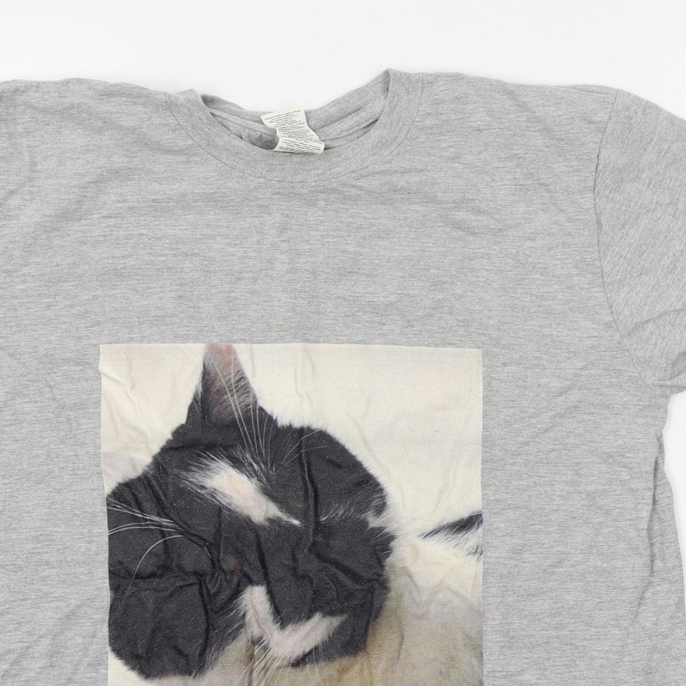 Mens UK Size M Gildan Grey  T-Shirt
