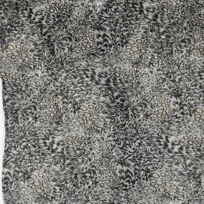 papersun Womens Grey Animal Print  Cardigan Jumper Size 10
