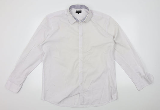 Taylor & Wright Mens White    Dress Shirt Size 17