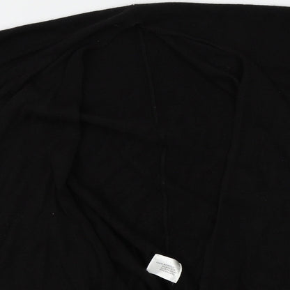 Womens UK Size One Size text Black Cape Jumper