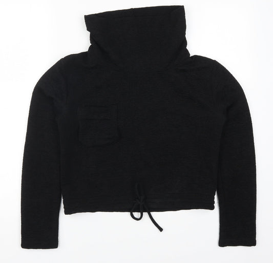 H&M Womens Black   Pullover Sweatshirt Size 6