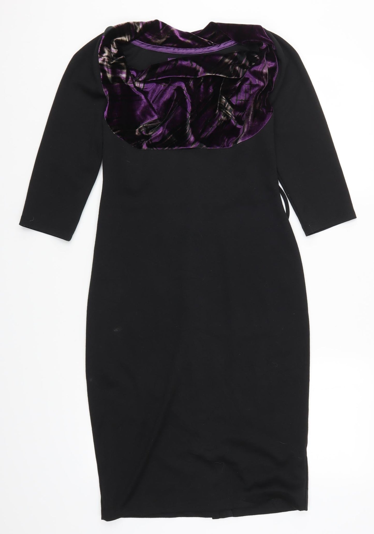 Betty Jackson Womens Black   Pencil Dress  Size 8  - Purple