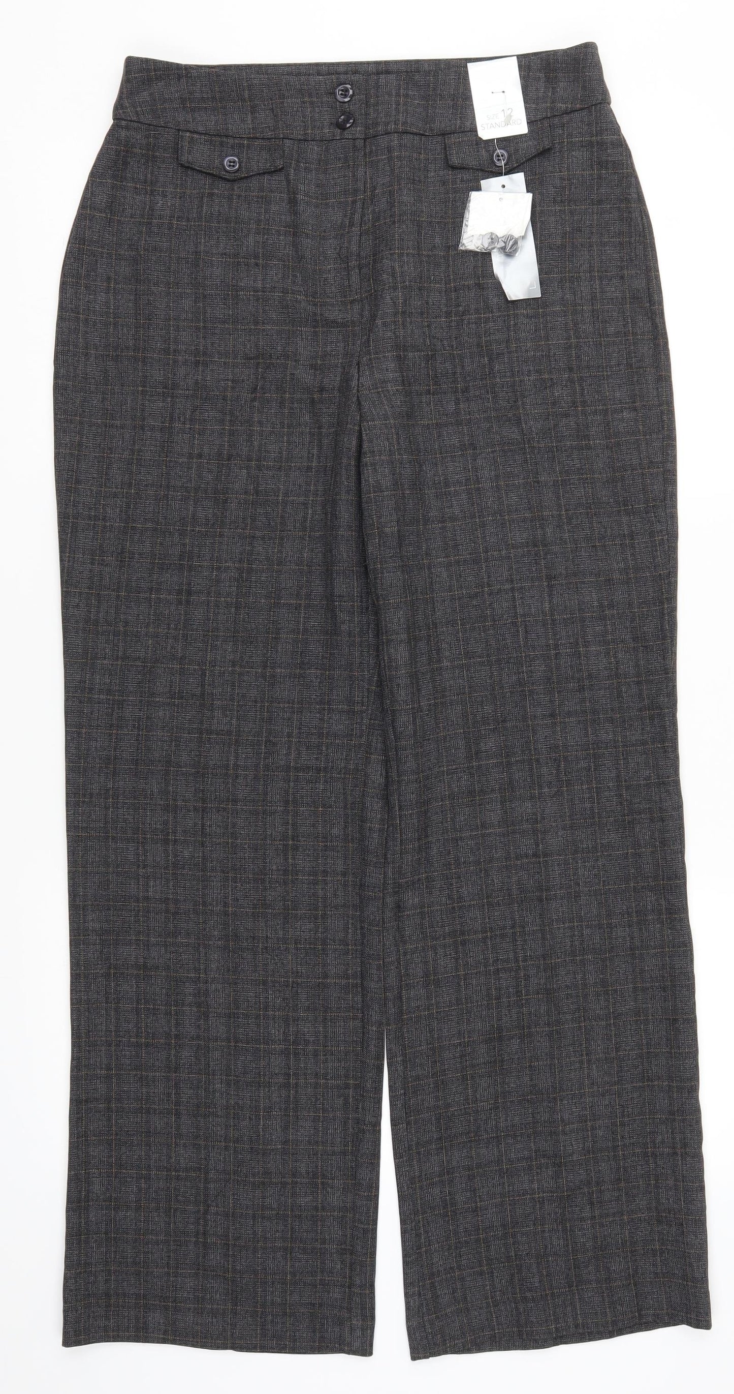 Womens UK Size 12 Isle Regular Fit  Grey Trousers