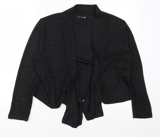 Womens UK Size 14 Viz A Viz Black Cardigan Jumper
