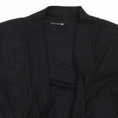 Womens UK Size 14 Viz A Viz Black Cardigan Jumper