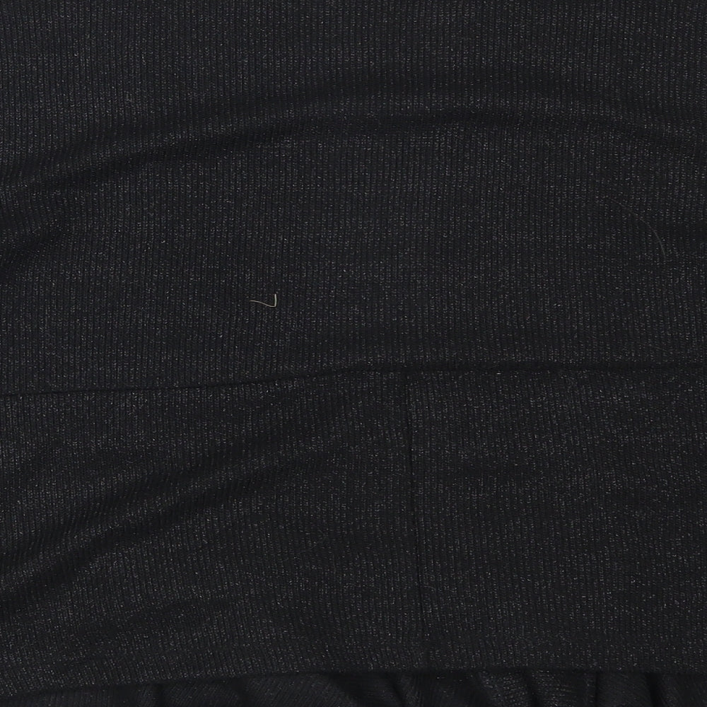 Womens UK Size 14 Viz A Viz Black Cardigan Jumper