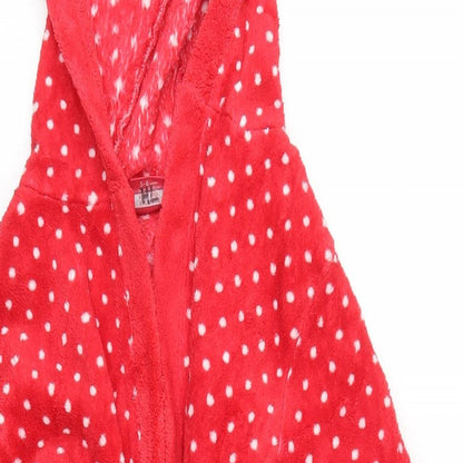 Mini Club Girls Red Polka Dot  Kimono Robe Size 5-6 Years