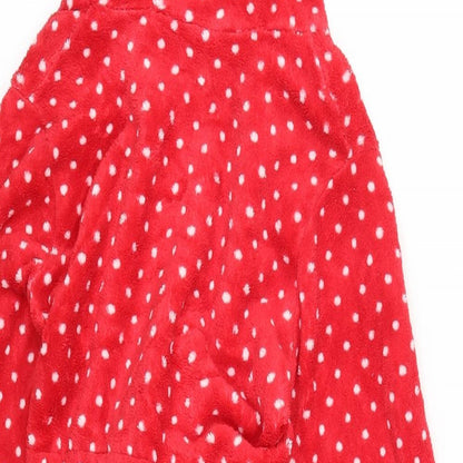 Mini Club Girls Red Polka Dot  Kimono Robe Size 5-6 Years