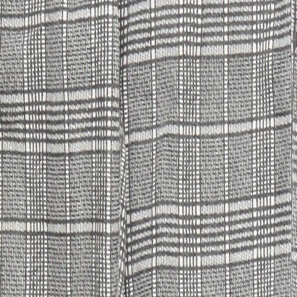 Topshop Womens Grey Check  Carrot Trousers Size 26 in L26 in