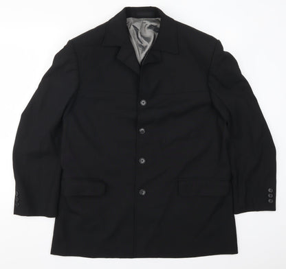 Mens UK Size 42 Johnathan Adams Regular Black Suit Jacket