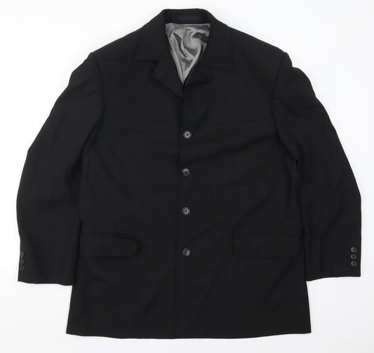 Mens UK Size 42 Johnathan Adams Regular Black Suit Jacket