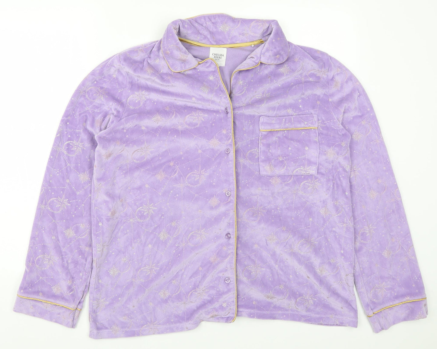Chelsea Peers Womens Purple   Top Pyjama Top Size M  - Star Print