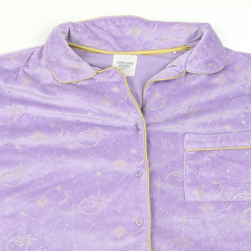 Chelsea Peers Womens Purple   Top Pyjama Top Size M  - Star Print
