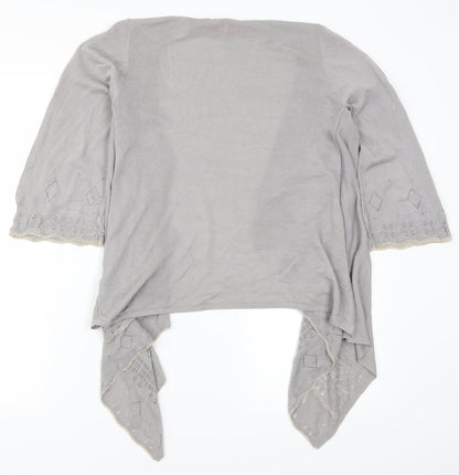 Womens UK Size M Monsoon Grey Cardigan Jumper