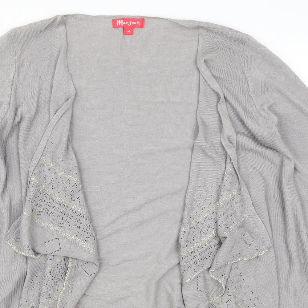 Womens UK Size M Monsoon Grey Cardigan Jumper