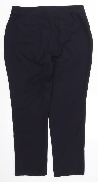 Womens UK Size 16 Label Be Regular Fit  Blue Trousers