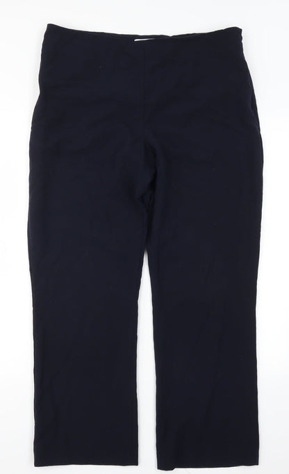 Womens UK Size 16 Debenhams Regular Fit  Blue Trousers