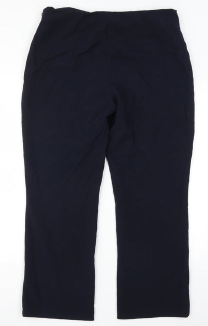 Womens UK Size 16 Debenhams Regular Fit  Blue Trousers