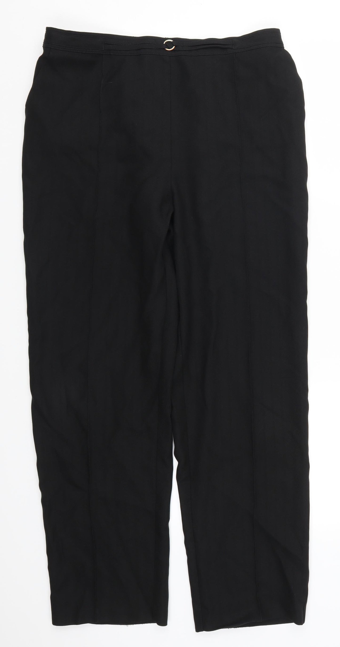 Womens UK Size 14 Marks and Spencer Regular Fit  Black Trousers