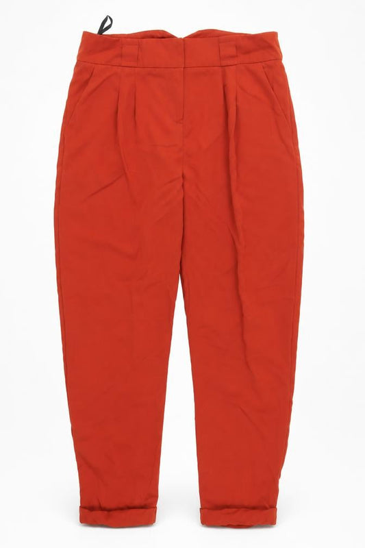 Front view of Atmosphere women’s red trousers, size UK 14, 27-inch leg