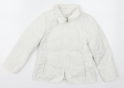 Nucleo Girls White   Quilted Coat Size 6 Years