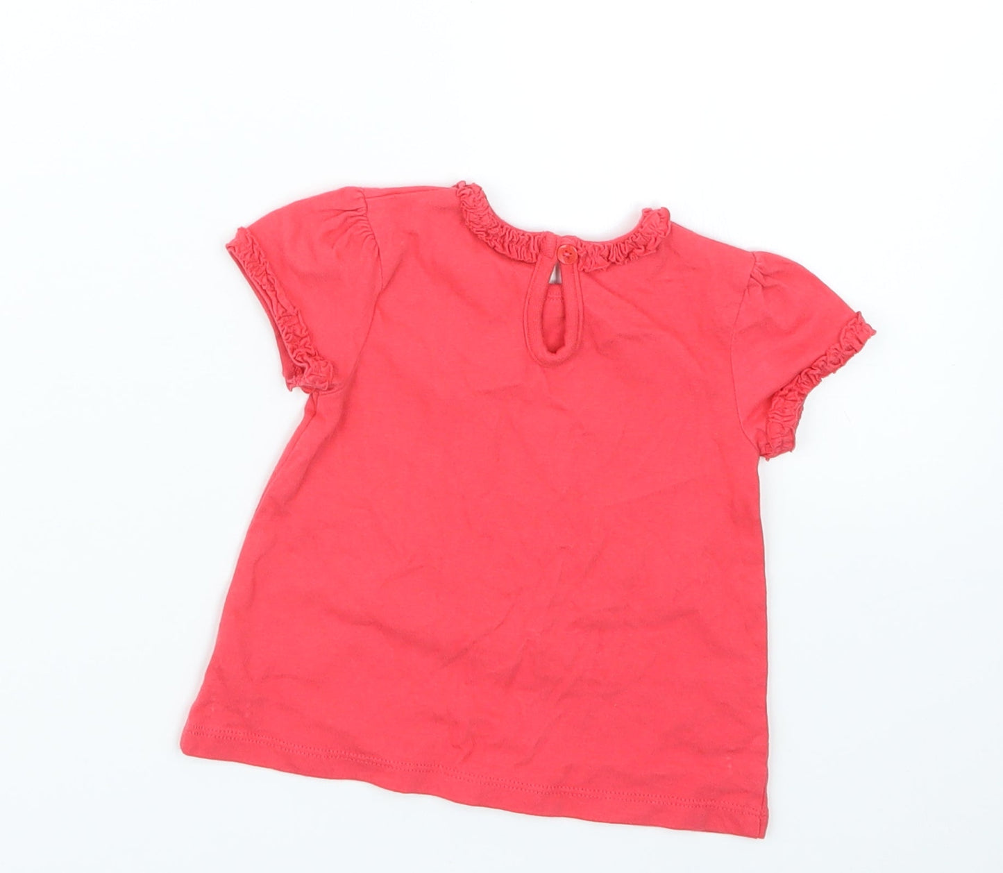 George Girls Red   Basic T-Shirt Size 0-3 Months