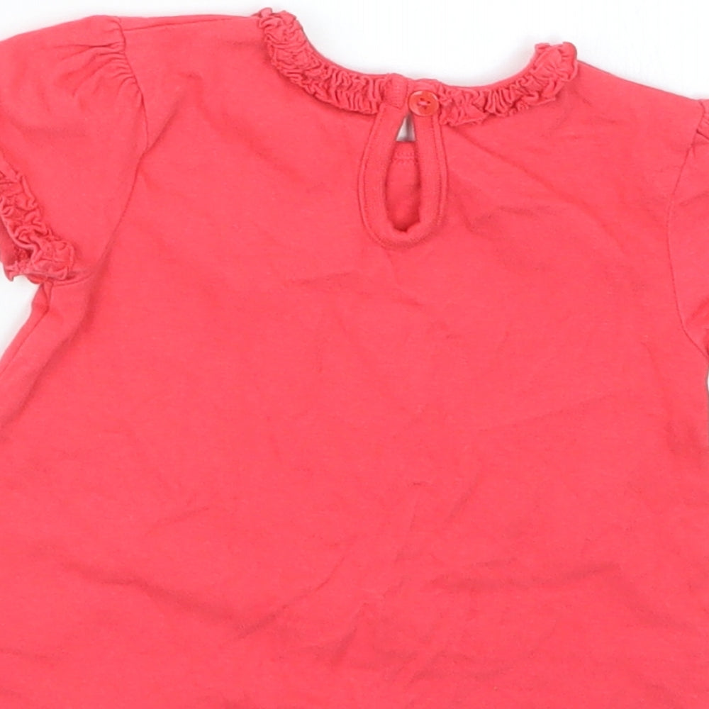 George Girls Red   Basic T-Shirt Size 0-3 Months